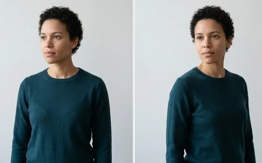 Side-by-side comparison of ventral fronting with open chest facing forward showing engagement versus ventral denial with torso angled away showing withdrawal