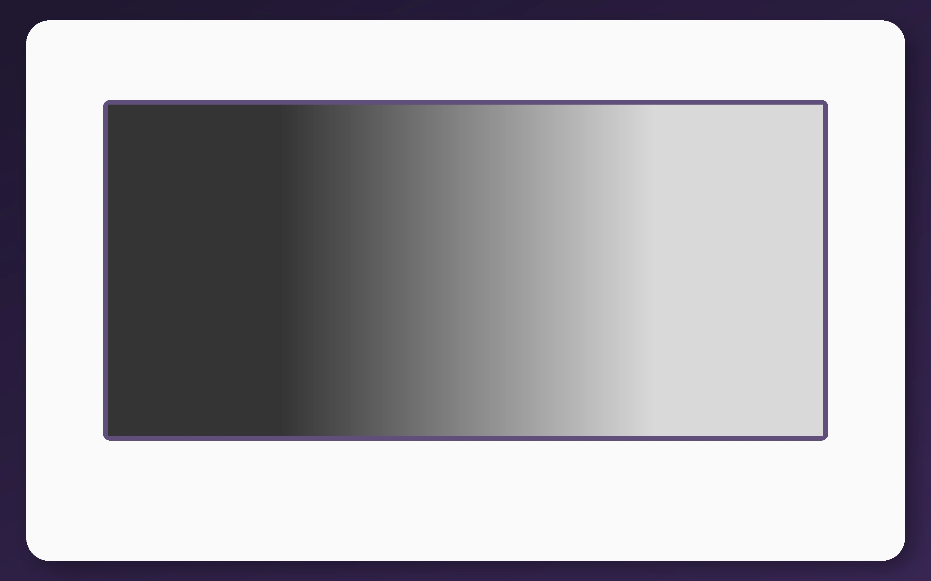 Mach Bands illusion showing a flat dark region connected by a smooth linear gray gradient to a flat light region